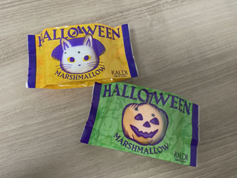 ハロウィンマシュマロ　ネコ・かぼちゃ